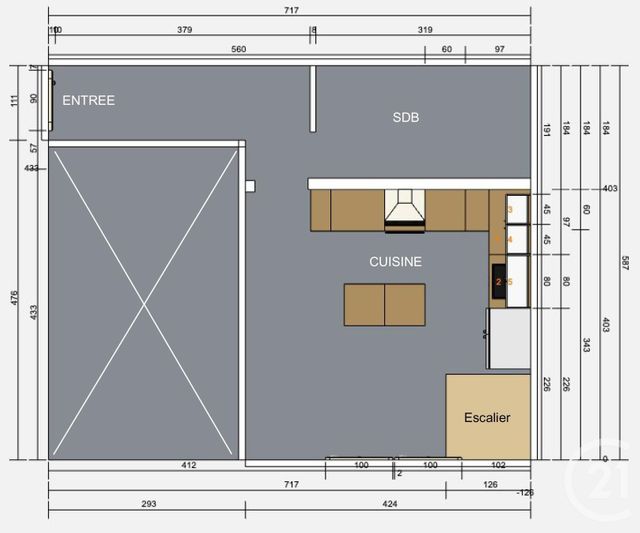 Afficher la photo en grand Appartement F3 à vendre - 3 pièces - 64.0 m2 - BEAUCHAMP - 95 - ILE-DE-FRANCE - Century 21 La Voie Romaine