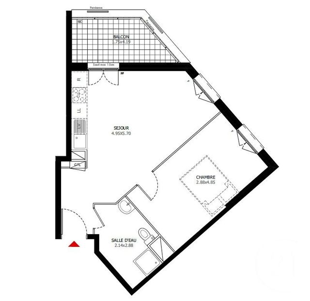 Appartement F2 à vendre - 2 pièces - 40.75 m2 - MONTIGNY LES CORMEILLES - 95 - ILE-DE-FRANCE - Century 21 La Voie Romaine